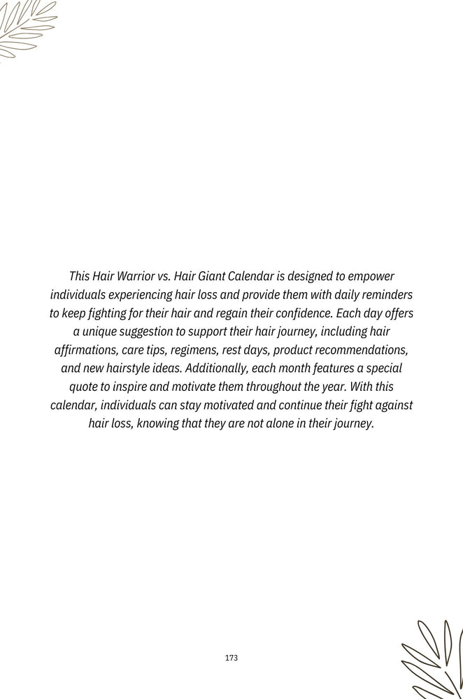 Hair Empowerment Calendar - KT BEAUTY BOOM
