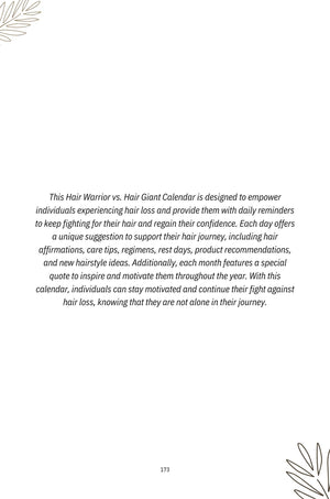 Hair Empowerment Calendar - KT BEAUTY BOOM