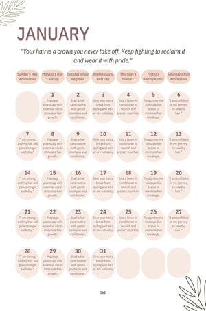 Hair Empowerment Calendar - KT BEAUTY BOOM