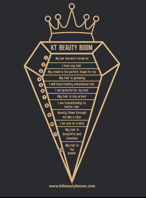 Affirmation Hair Growth Tee’s - KT BEAUTY BOOM